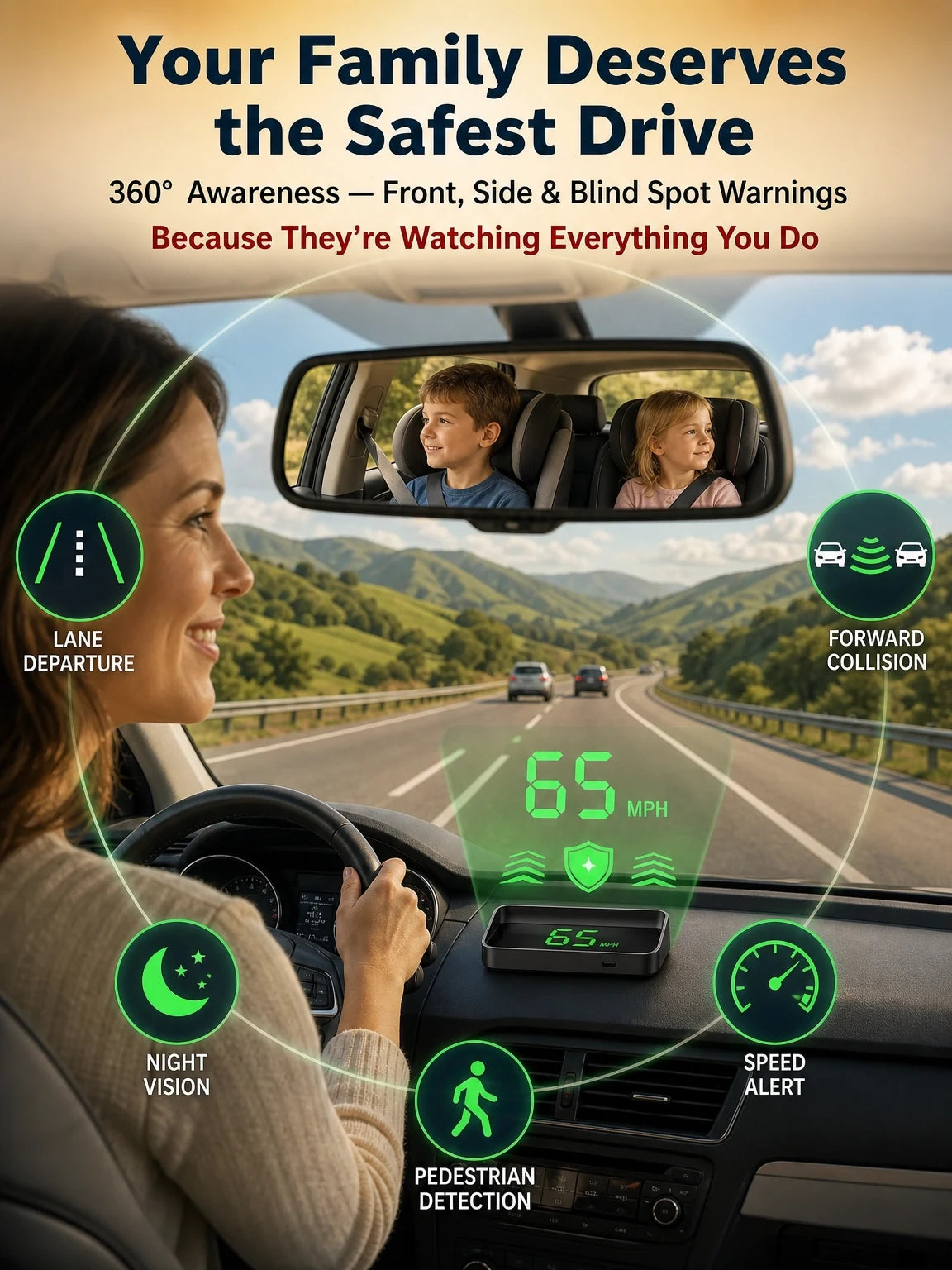 Car head-up speed display feature image 38