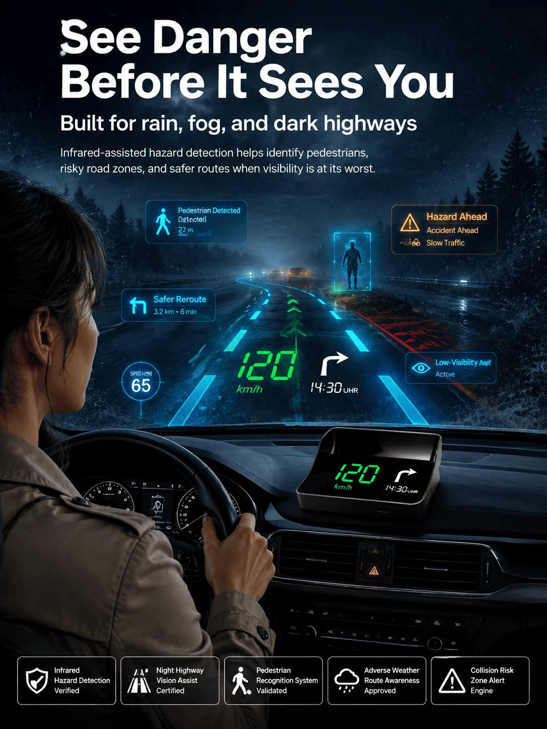 Car head-up speed display feature image 12