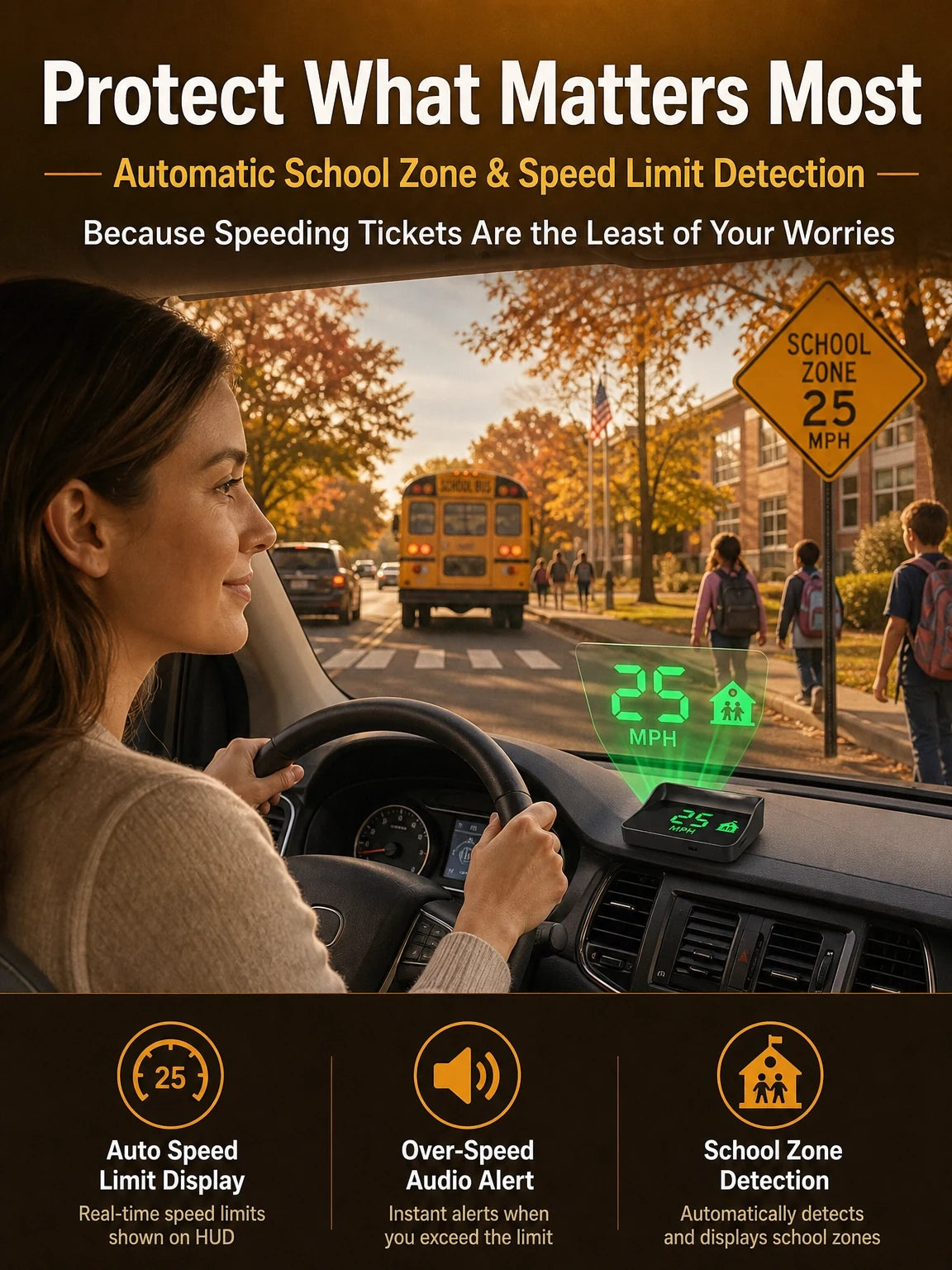 Car head-up speed display feature image 27