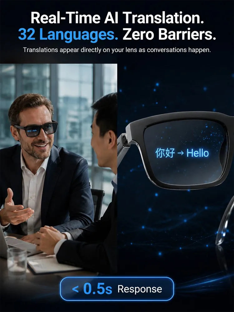 Open-Ear Bluetooth Audio Glasses