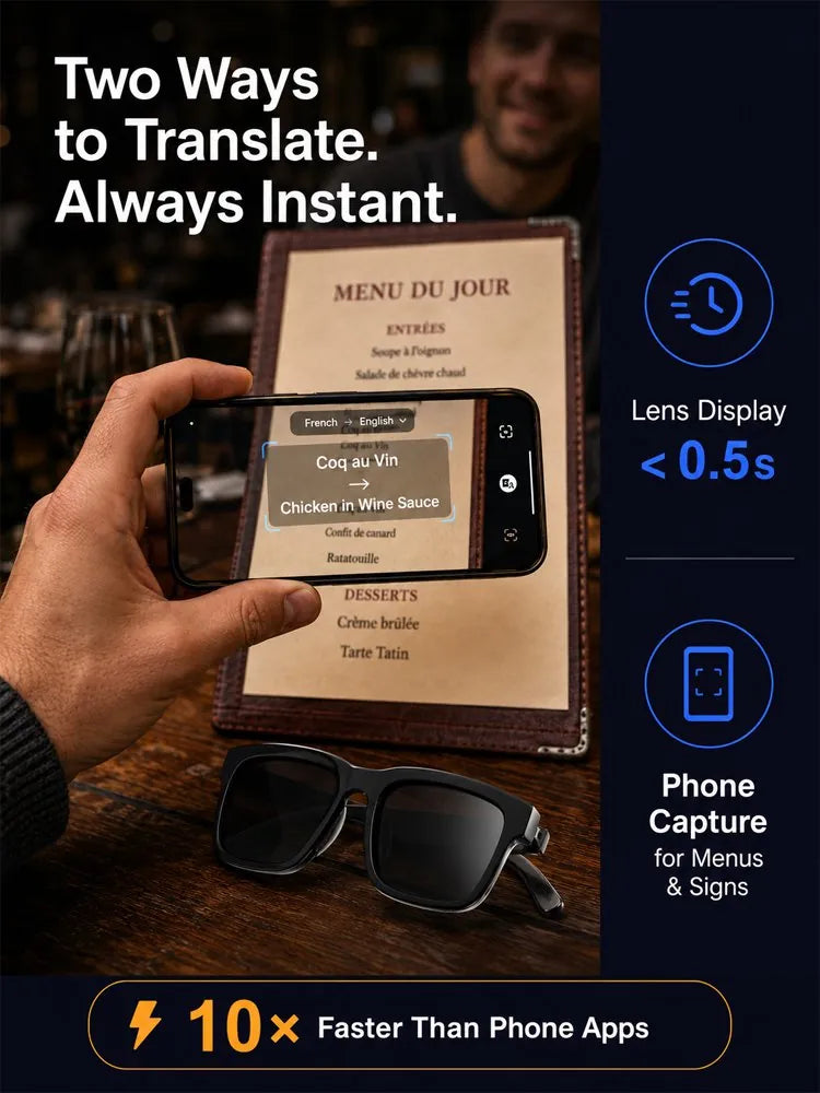 Open-Ear Bluetooth Audio Glasses