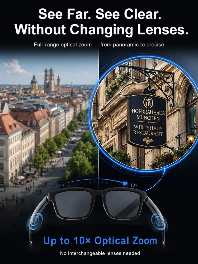 Open-Ear Bluetooth Audio Glasses