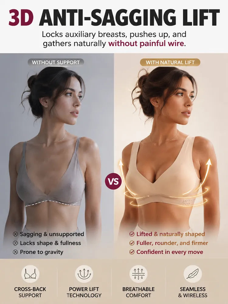 Wireless Front Closure Support Bra