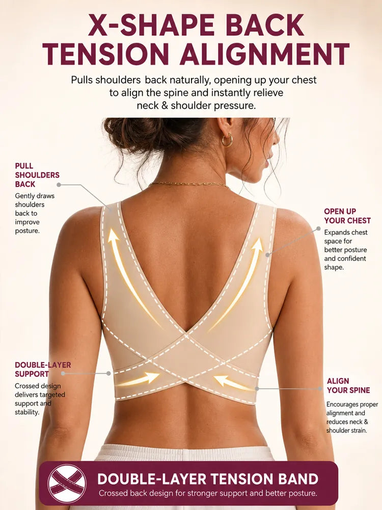 Wireless Front Closure Support Bra