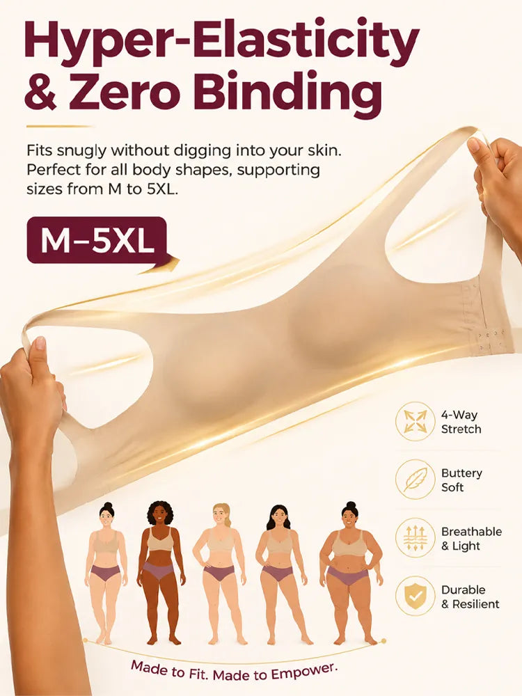 Wireless Front Closure Support Bra