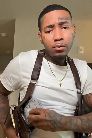 Men’s Dual-Side Shoulder Satchel — IN ACTION
