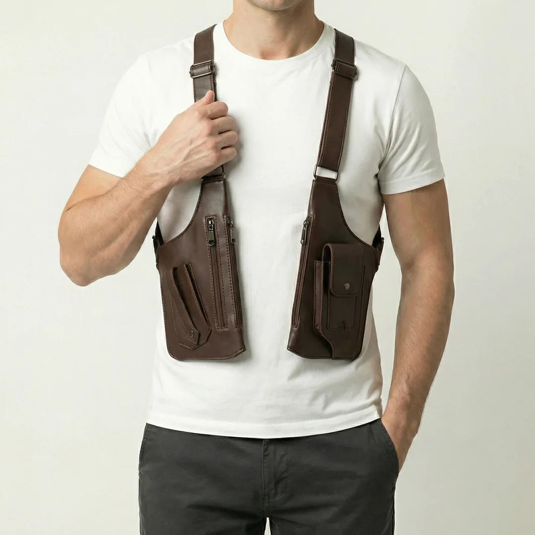 Men’s Dual-Side Shoulder Satchel