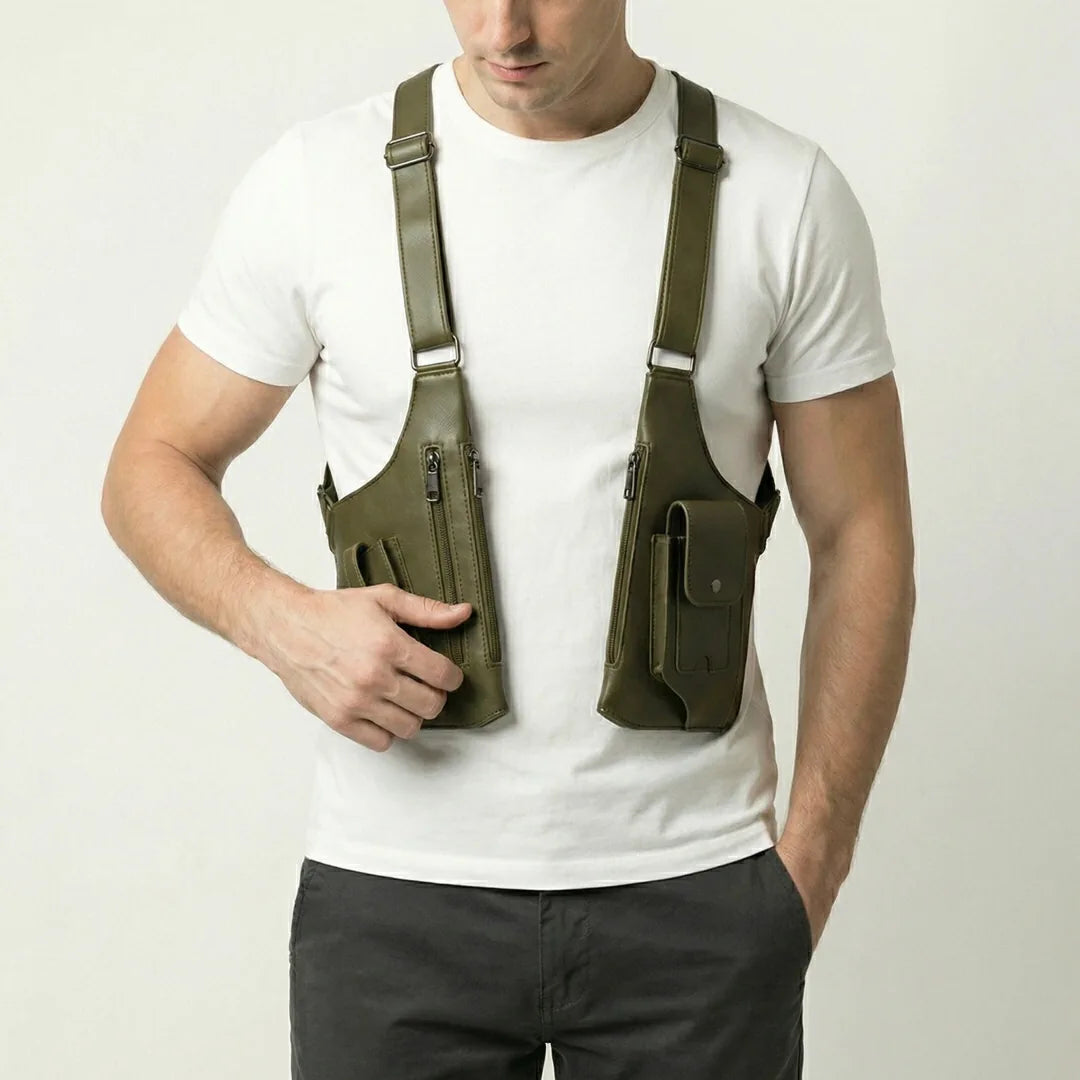 Men’s Dual-Side Shoulder Satchel