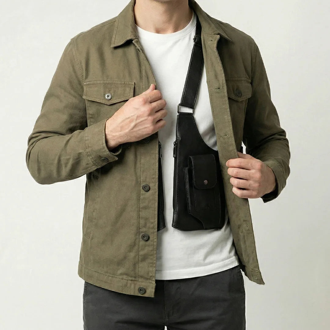 Men’s Dual-Side Shoulder Satchel
