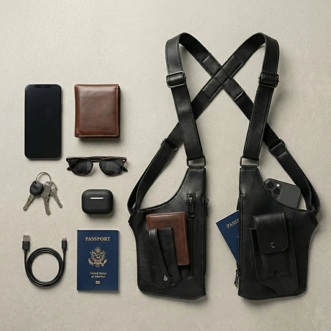 Men’s Dual-Side Shoulder Satchel